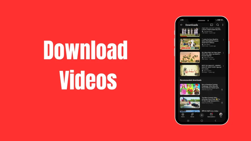 Features: Download  videos