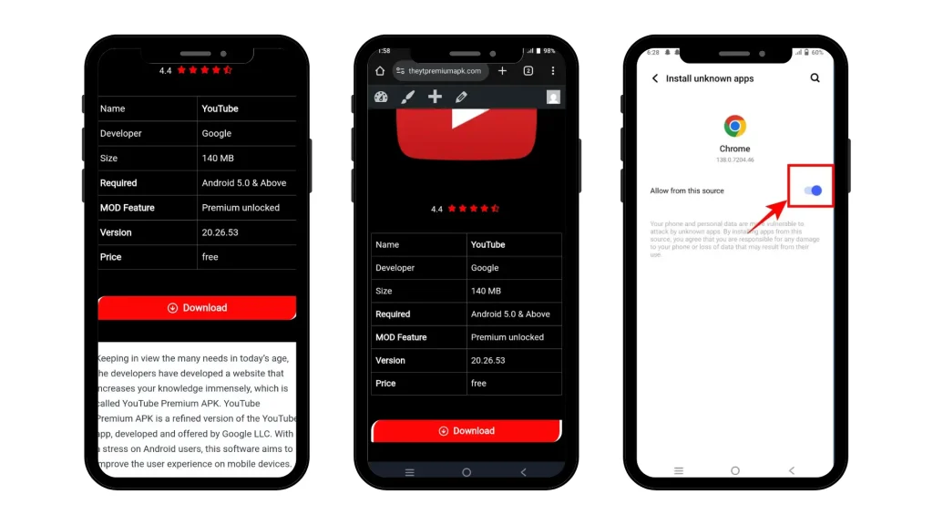 Download & Install YouTube Premium APK